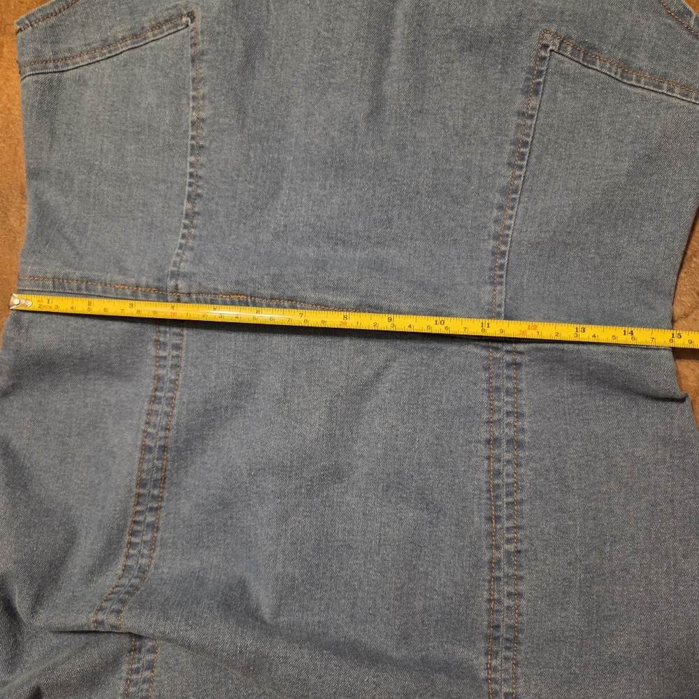 Vici Collection 'Shout Out To You' Denim Bodycon Sleeveless Dress L - Picture 10 of 10